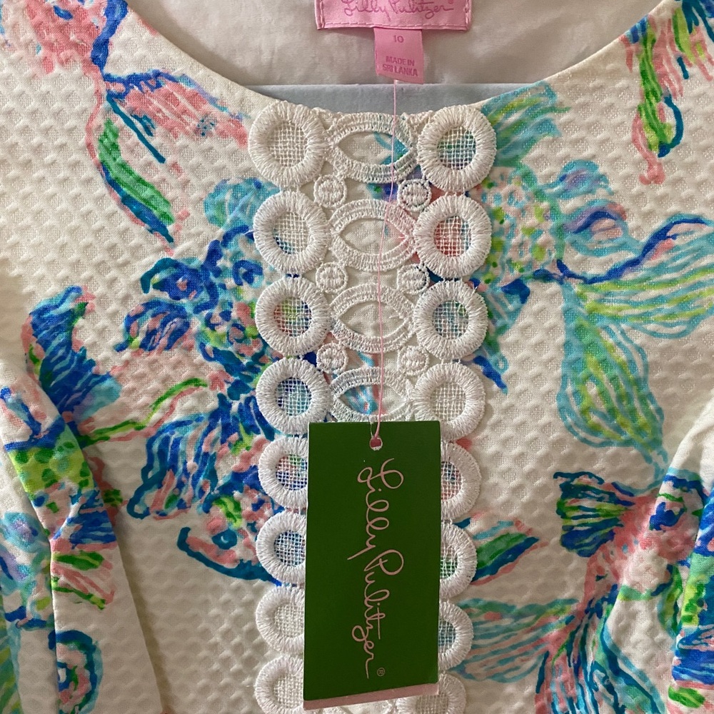 Lilly Pulitzer Cecily shift dress size 10 coastal kiss - Picture 2 of 9